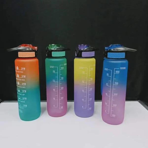 1Litre Motivational water bottle without a straw - Image 8