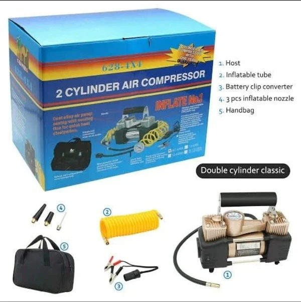2-Cylinder Air Compressor Tyre Inflator - Image 4