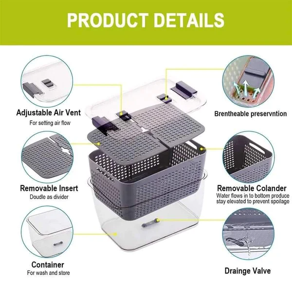 3 in 1 Acrylic fridge organizer - Image 4