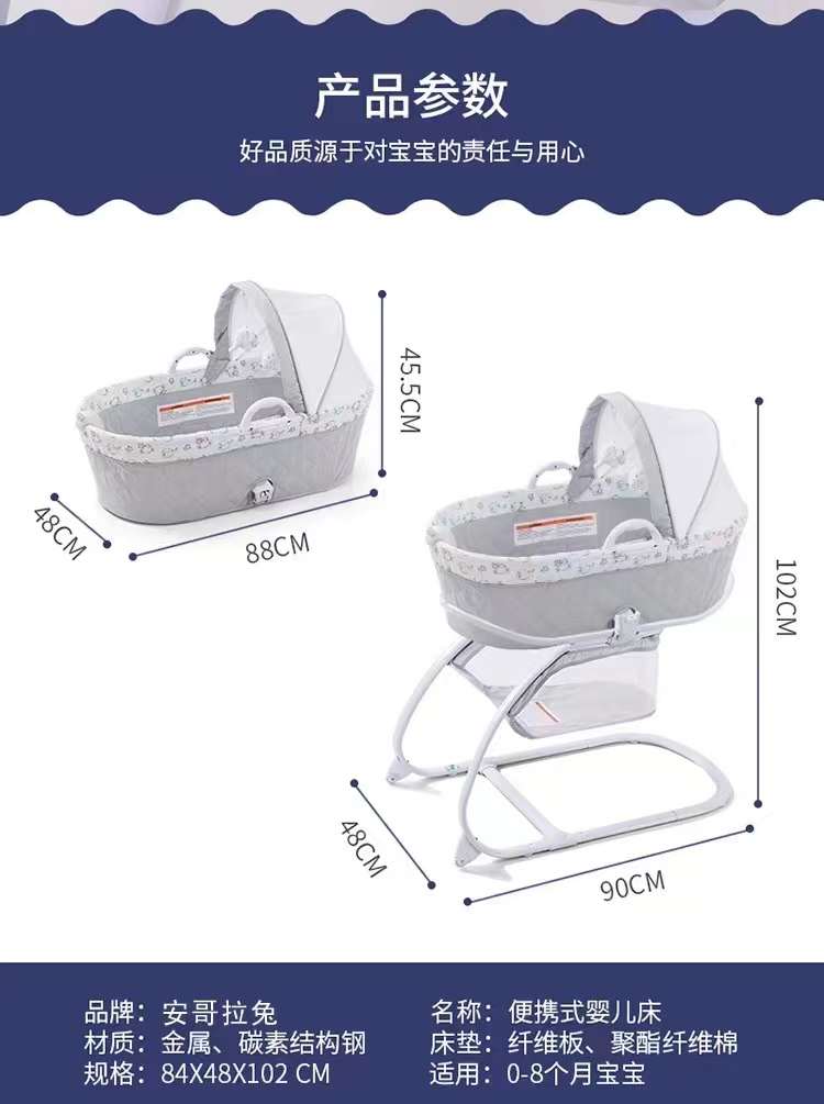 2-IN-1 Deluxe Moses bassinet Basket - Image 5