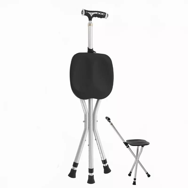 2 in 1 elderly walking stick cum stool - Image 4