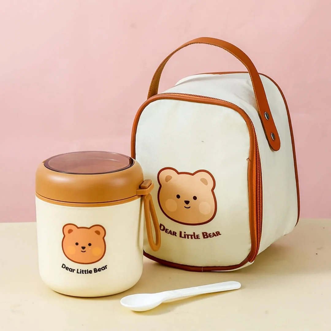 2 in 1 Food Flask Thermos With A Matching Insulated Lunch Bag - Image 3