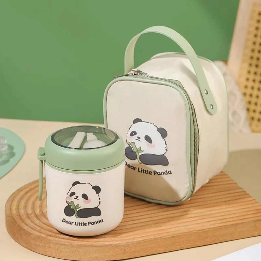 2 in 1 Food Flask Thermos With A Matching Insulated Lunch Bag - Image 4