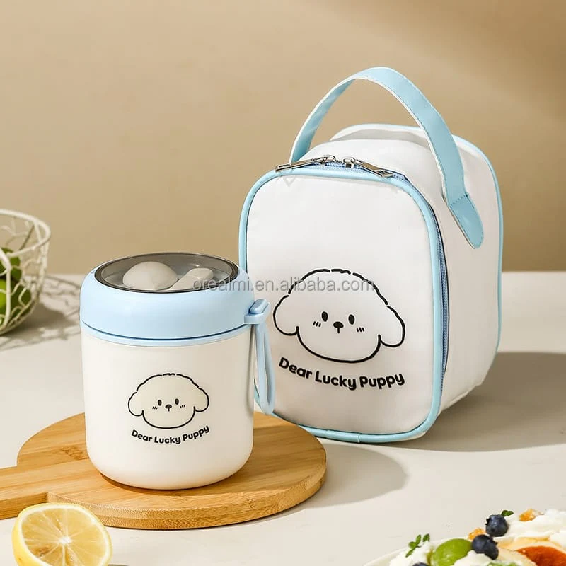 2 in 1 Food Flask Thermos With A Matching Insulated Lunch Bag - Image 6
