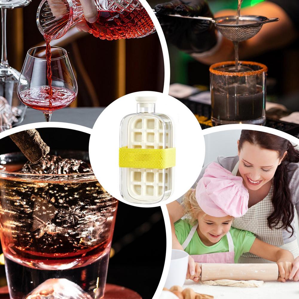 2-in-1 ice cube bottle with an integrated ice cube tray and a straw - Image 12