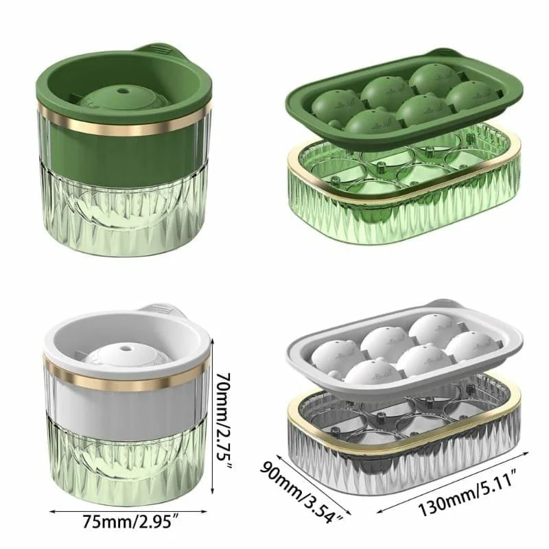 2 in 1 ice cube maker with tray and ball maker - Image 2