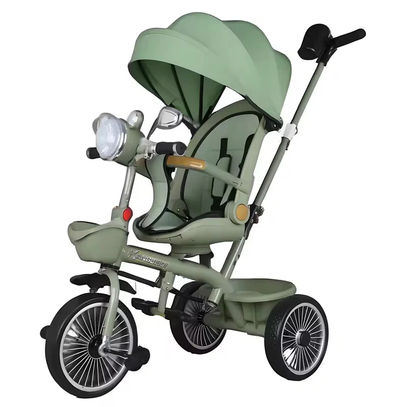 2 in 1 Kids Tricycle Children Trikes With Sun Shade For Baby Ride With Canopy - Image 3