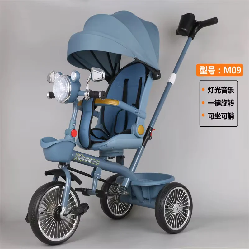 2 in 1 Kids Tricycle Children Trikes With Sun Shade For Baby Ride With Canopy - Image 4