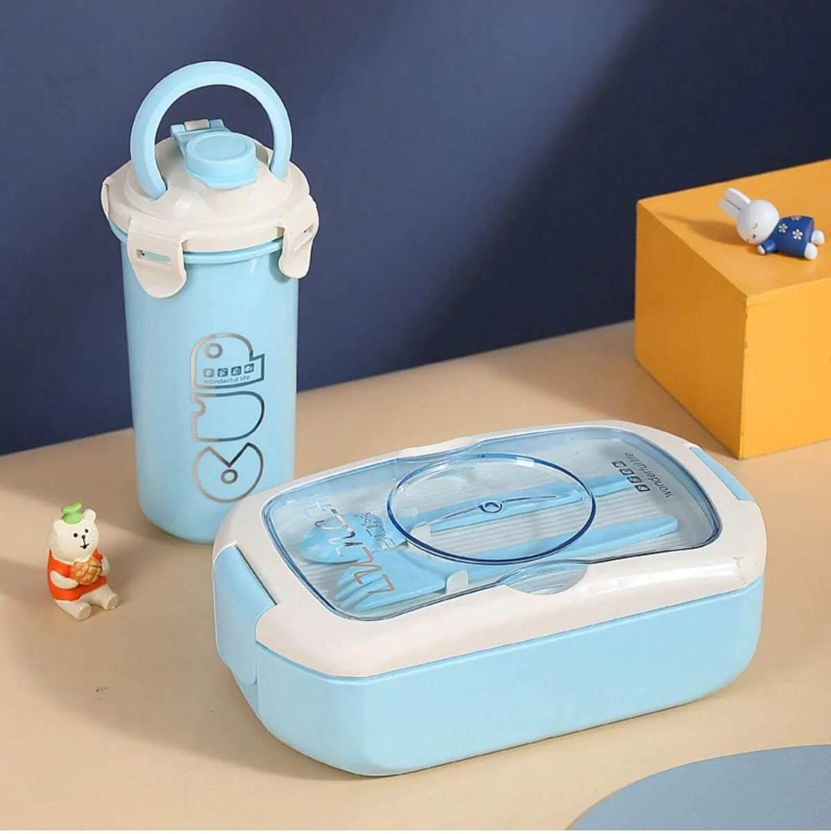 2 in 1 LUNCH BOX WITH BOTTLE - Image 3