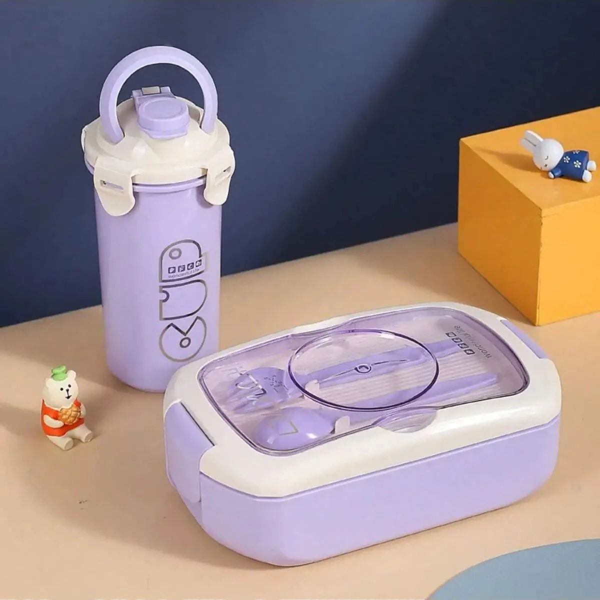 2 in 1 LUNCH BOX WITH BOTTLE - Image 4