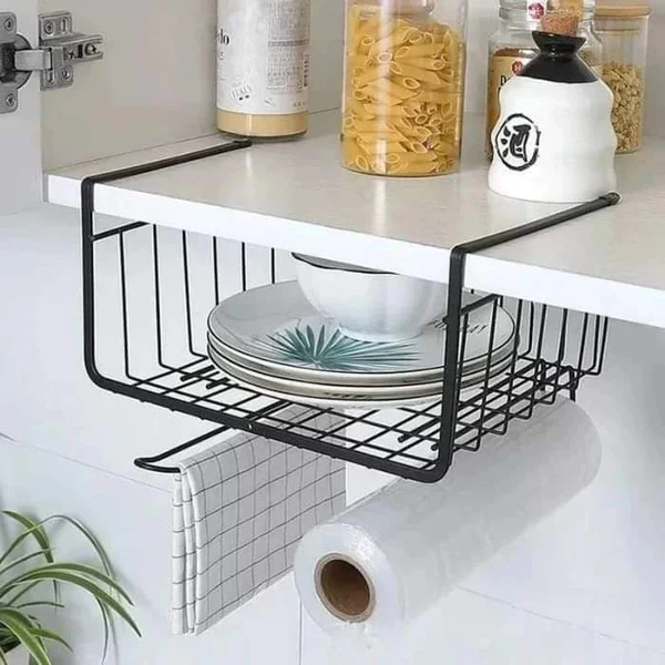 2 in 1 Metallic under the shelves organizer - Image 3