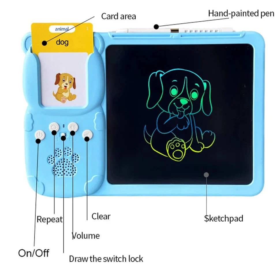 2 in 1  talking flashcards with an LCD writing pad. - Image 4
