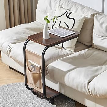 2 layer trolley side table with matching insert pocket - Image 2