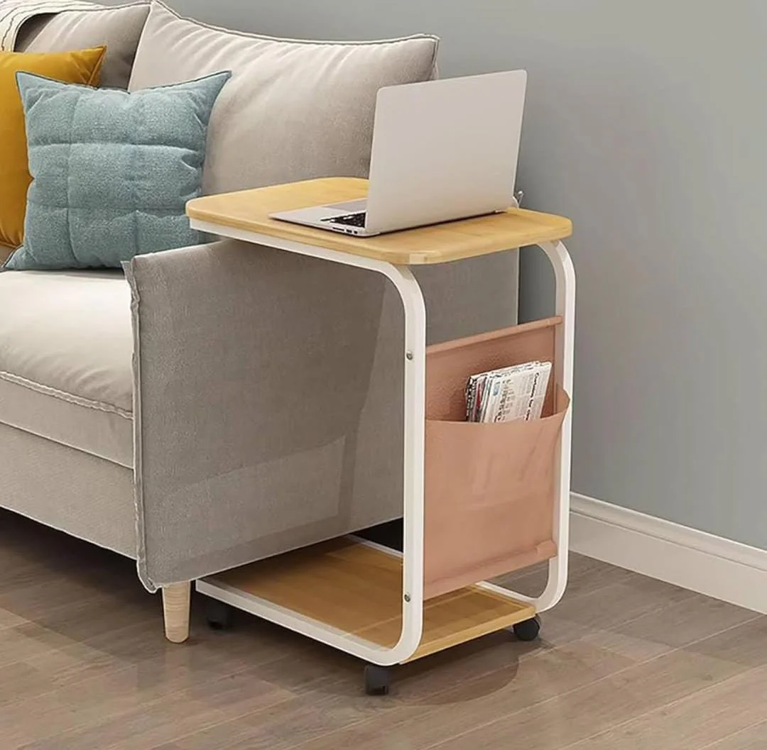 2 layer trolley side table with matching insert pocket - Image 3