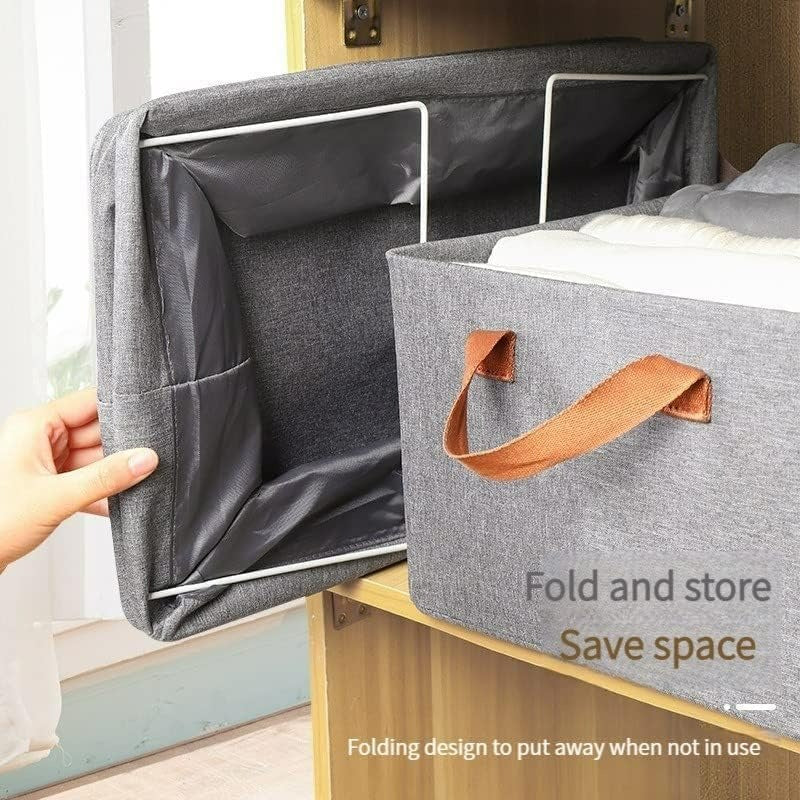 2 Pac Storage Baskets for Organizing, Fabric Storage Bins for Clothes - Image 3