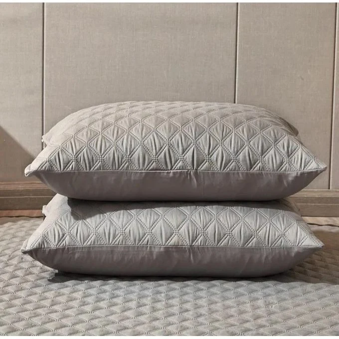 2 Pack Pillow Protectors Quilted Zipped Breathable 100% Cotton Hotel Quality 50 x 75cm - Image 3