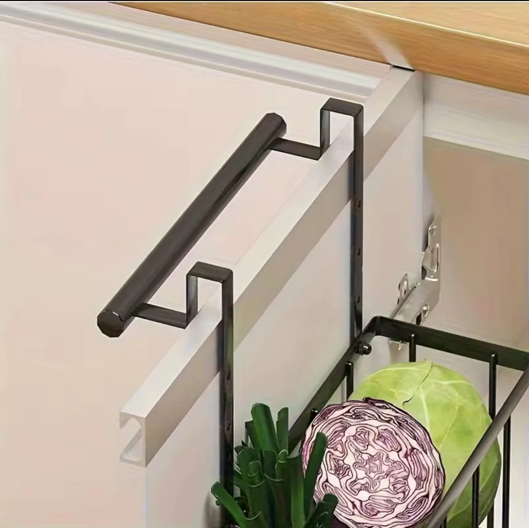 2 pc Over the Cabinet door Organizer with towel rack - Image 2
