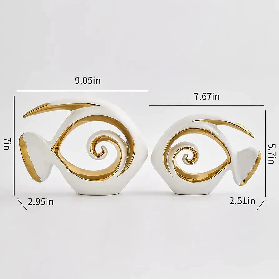 2 Pcs Fish Sculpture - Image 3