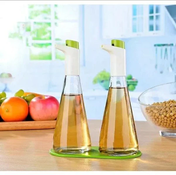 Oil and vinegar bottles with a silicone placemat 2 pcs - Image 2