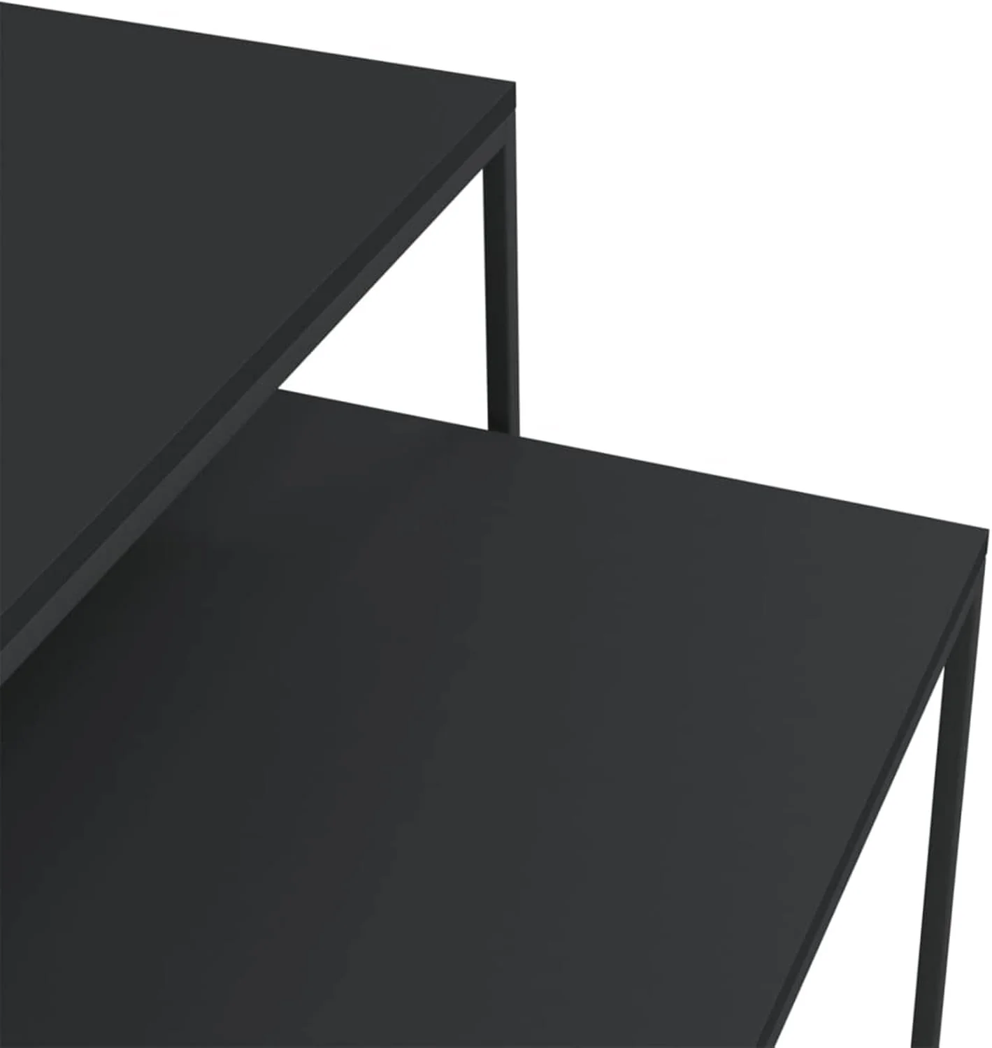 Metallic Side, Bedside, Coffee & End Table – Square with Shelf - Image 6