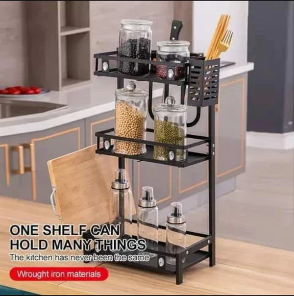 3 Tier Multi Functional Spice Storage Rack - Image 2