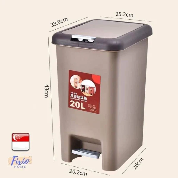 20Litres -2in 1 Pedal/Push Bin - Image 2