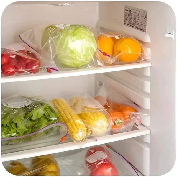 30pcs Fridge Zipper Bags Reusable Food Storage Bags for Kitchen & Freezer bags - Image 3