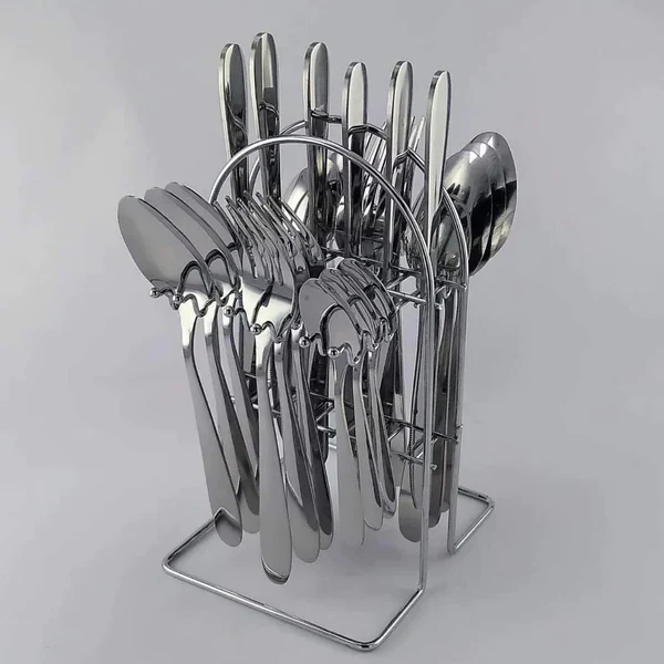 24 PCs Stainless steel cutlery set - Image 2
