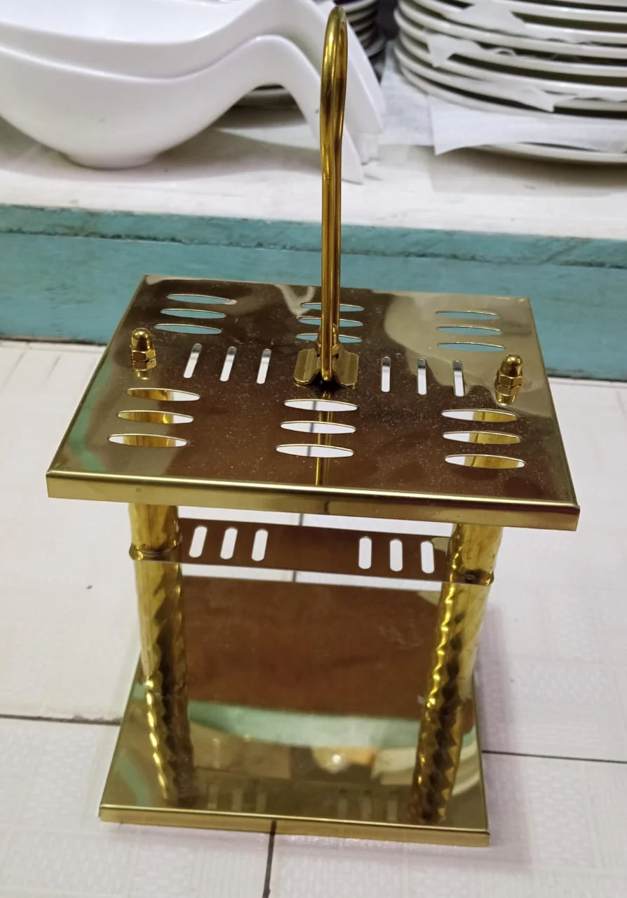 24pc Gold Cutlery Square Set - Image 3