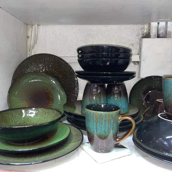 24pcs Ceramic Dinner Set – Plates, Bowls & Cups - Image 7