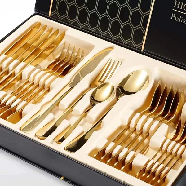 24pcs Gold cutlery Set - Image 2