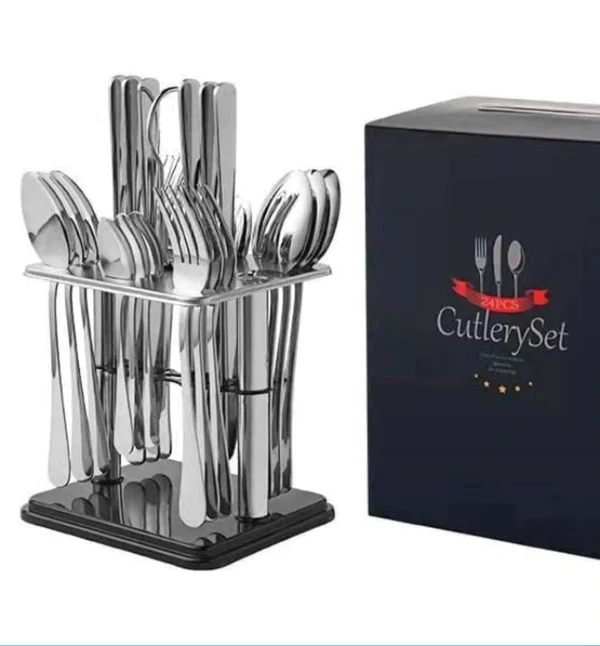 24pcs spoon sets with unique holder - Image 2
