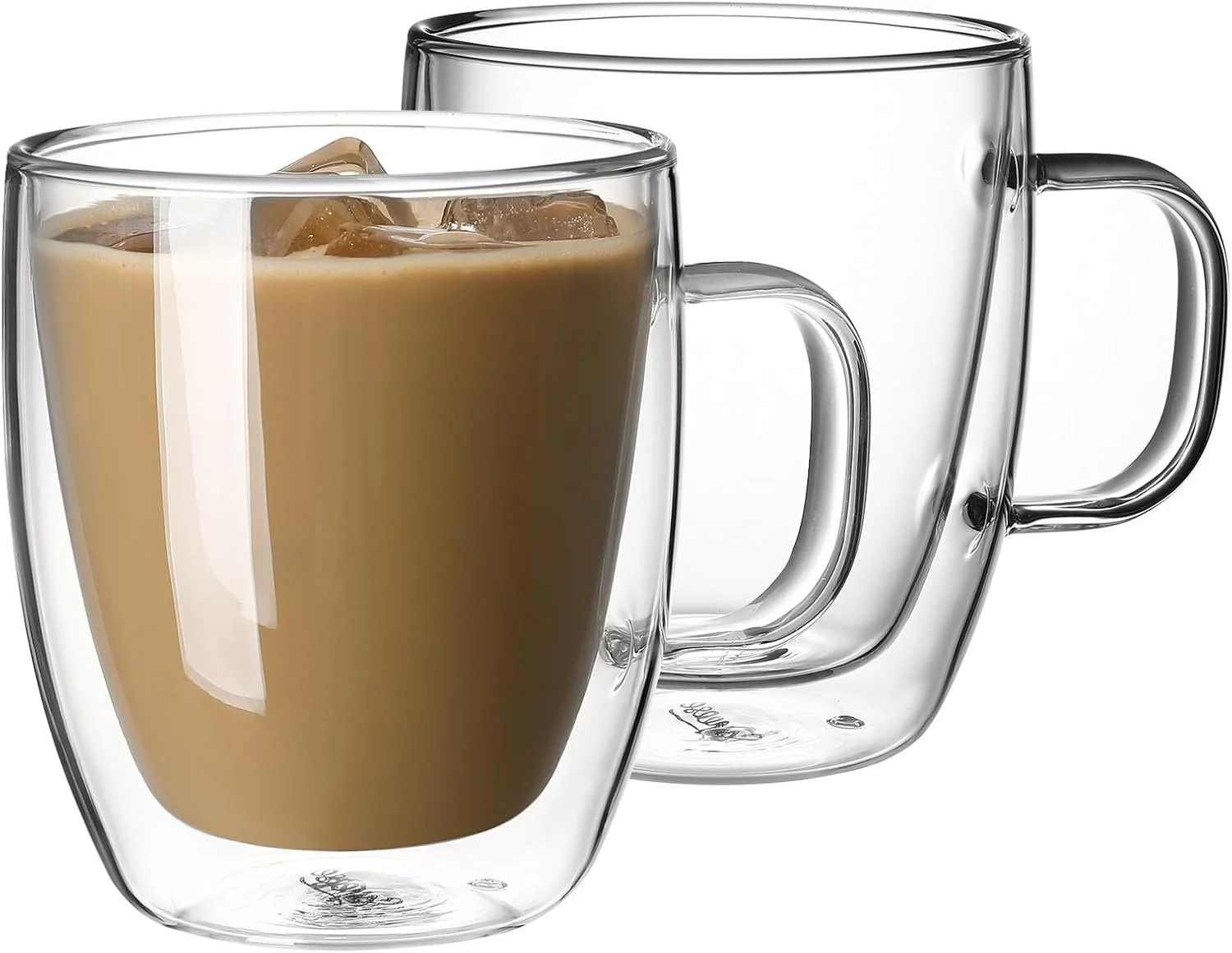 250ml Danny Home Double Walled Glass Mug with Handle (2 Pcs) - Image 7