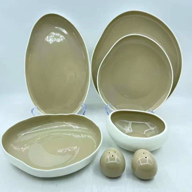 27-Piece European Double Glaze Porcelain Dinner Set Kenya | Elegant Tableware Set with 6 Dinner Plates, 6 Side Plates, 6 Salad Bowls, 6 Soup Bowls, Salt Shakers & Platter, Premium Porcelain Dining Set Kenya - Image 2
