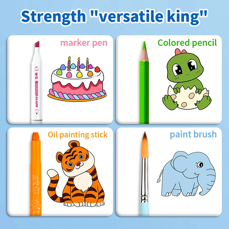 2m Children Drawing Roll DIY Sticky Color Filling Paper Coloring Paper for Kids - Image 2