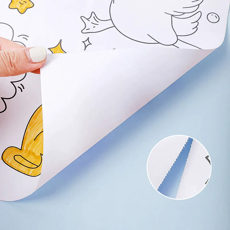 2m Children Drawing Roll DIY Sticky Color Filling Paper Coloring Paper for Kids - Image 3