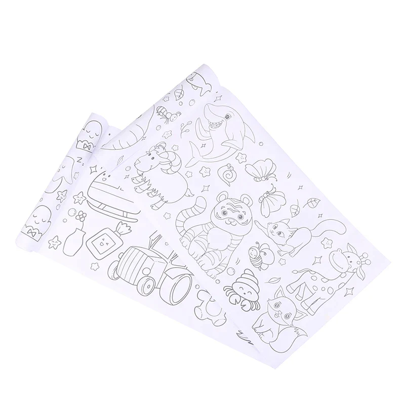 2m Children Drawing Roll DIY Sticky Color Filling Paper Coloring Paper for Kids - Image 5