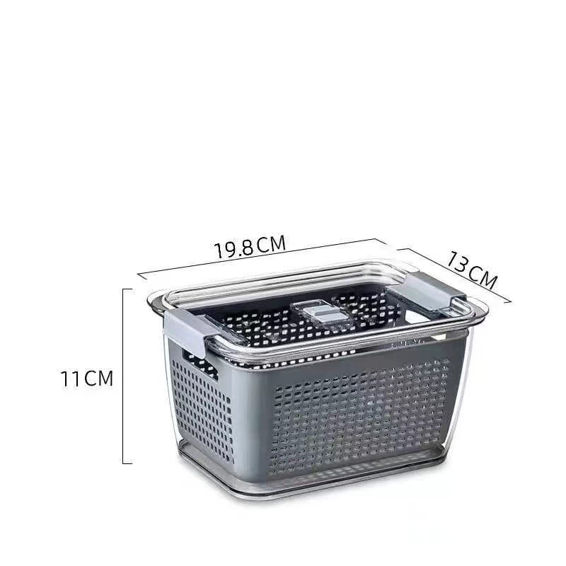 2pc set Double Layer Refrigerator Fridge Pantry Storage Box - Image 3