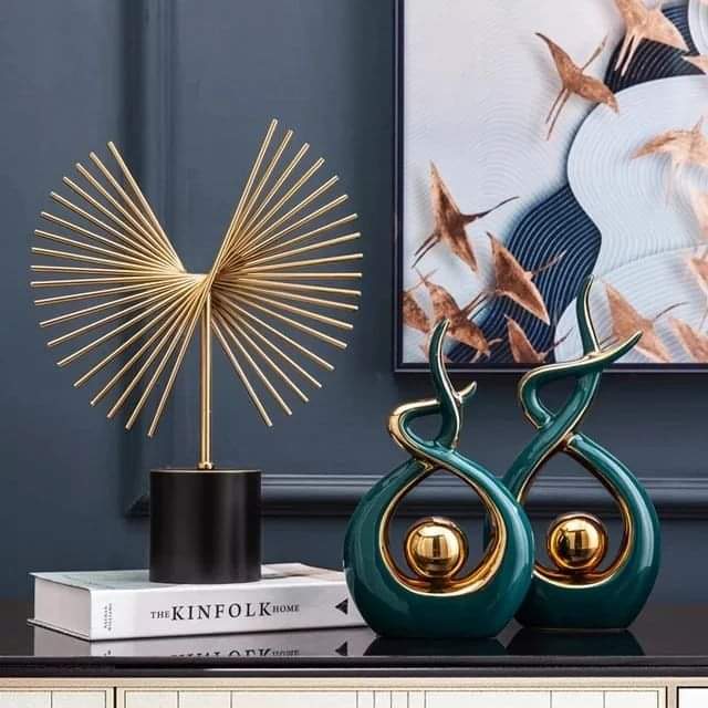 Modern Abstract Art Ceramic Statue, Home Ornament Artistic home decoration Modern Abstract Art Ceramic Statue, Home Ornament 2Pcs - Image 3