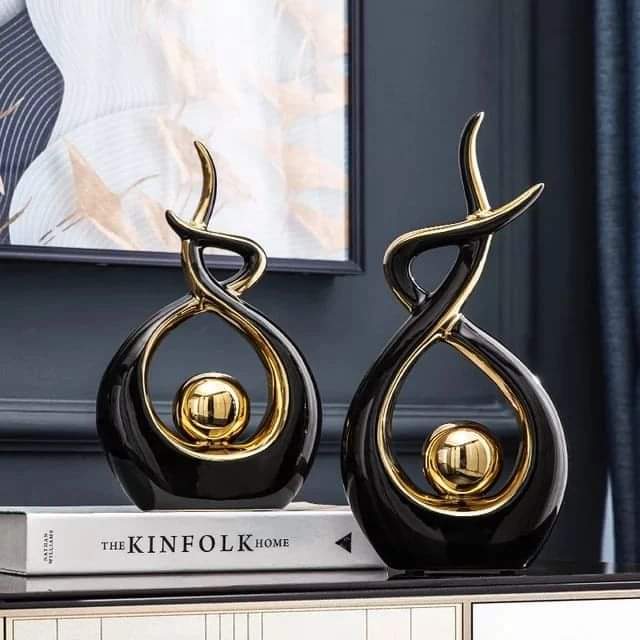 Modern Abstract Art Ceramic Statue, Home Ornament Artistic home decoration Modern Abstract Art Ceramic Statue, Home Ornament 2Pcs - Image 7
