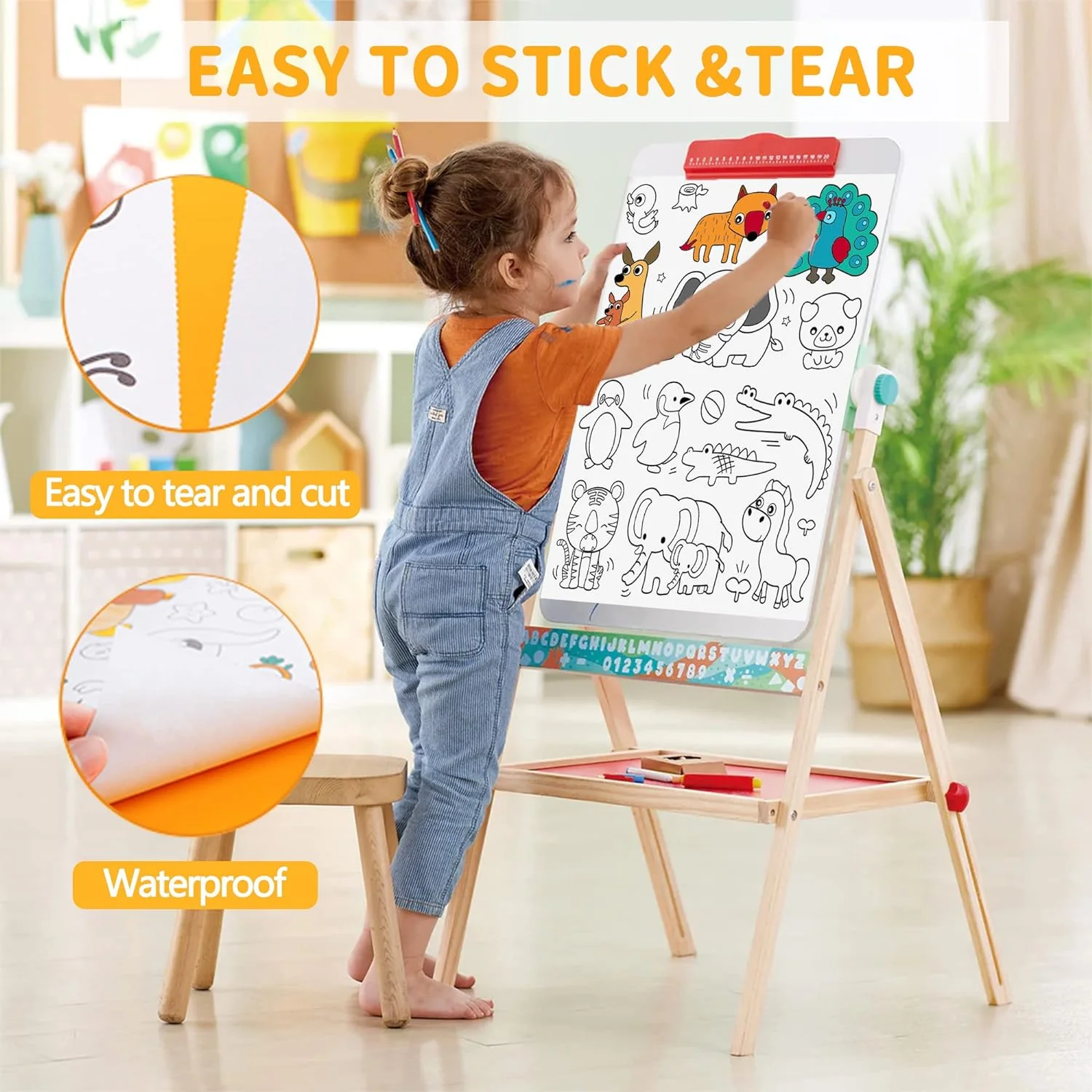 2Pcs Children's Drawing Roll, Drawing Paper for Kids,Coloring Paper for Art - Image 2