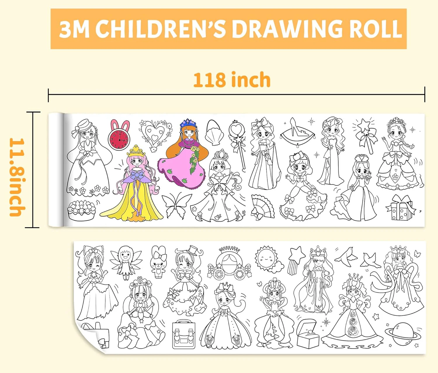 2Pcs Children's Drawing Roll, Drawing Paper for Kids,Coloring Paper for Art - Image 5