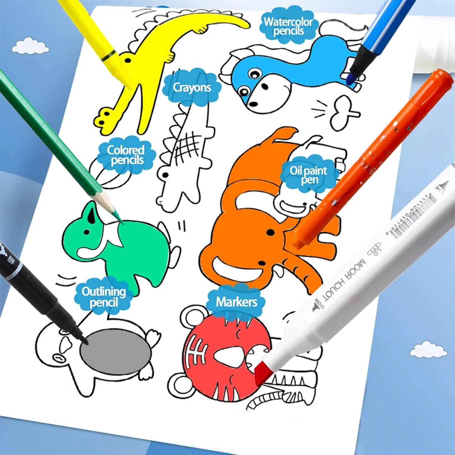 2Pcs Children's Drawing Roll, Drawing Paper for Kids,Coloring Paper for Art - Image 6