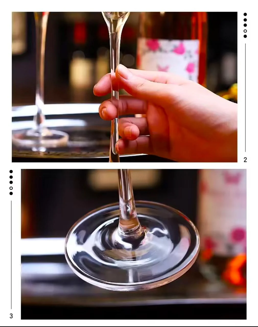 2pcs Crystal Glass Champagne Cup Home Creative Wine Glasses Cocktail Glass - Image 2