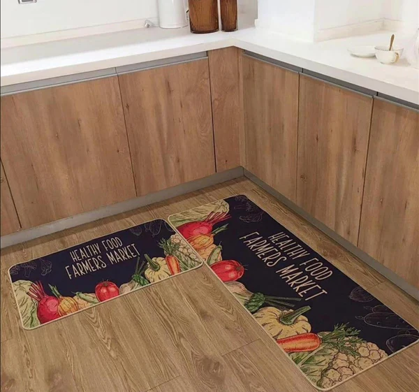 2pcs kitchen mats with rubber super non-slip underside - Image 3