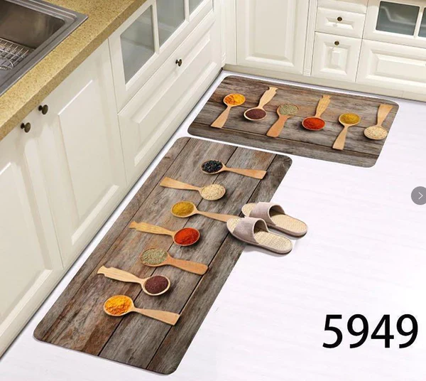 2pcs kitchen mats with rubber super non-slip underside - Image 4