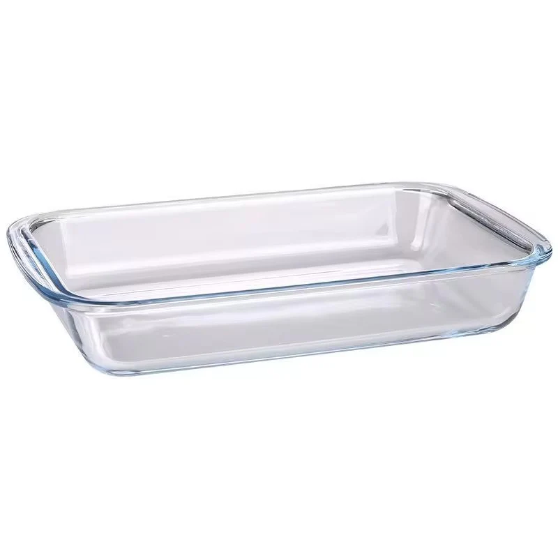 2PCS Rectangular Borosilicate Glass Bakeware Set with Free Oven Mitts Oven Safe Baking Pans - Image 3