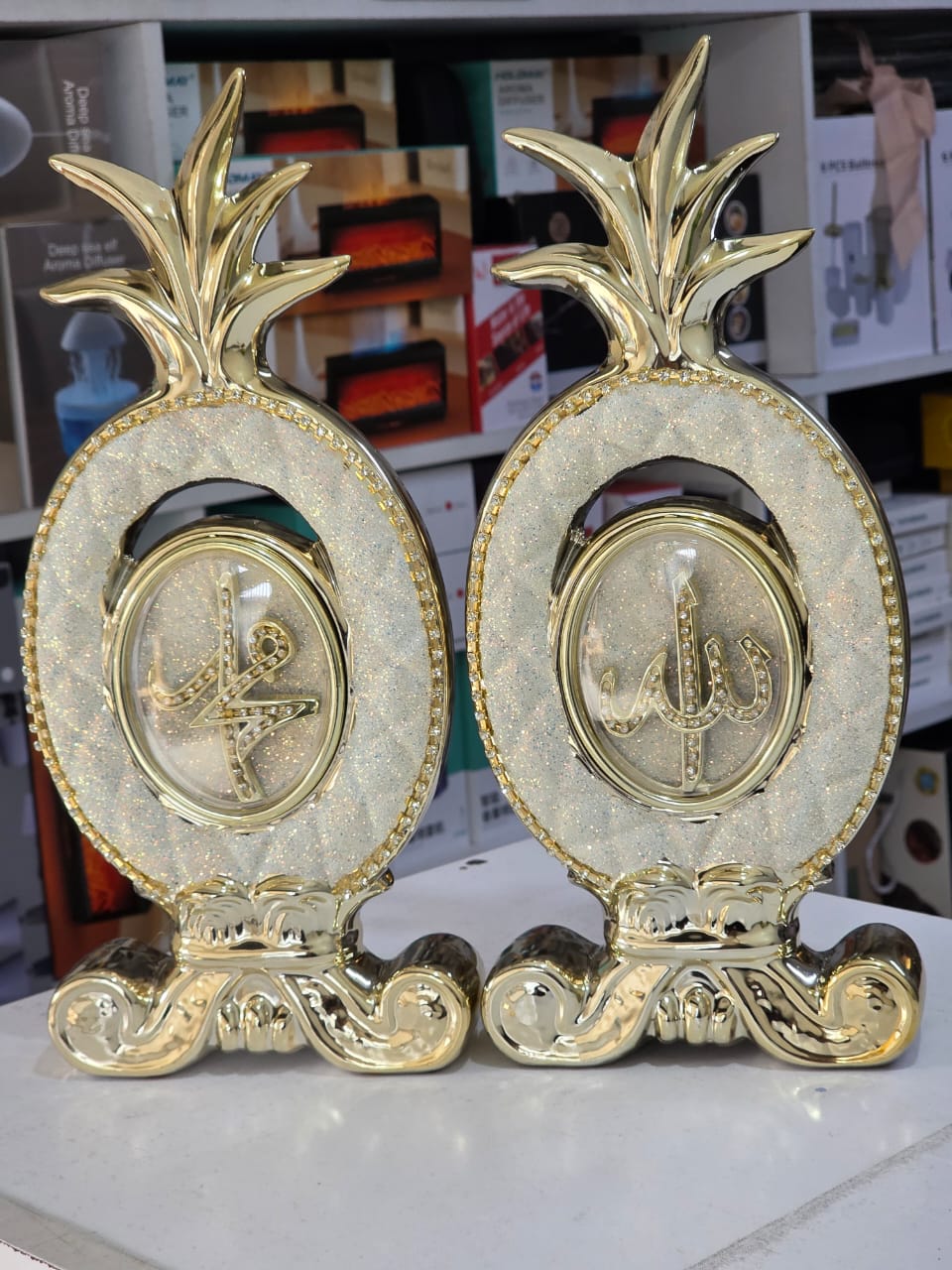 2pcs/set Luxury Islamic decorative showpiece-"Allah & Muhammad" pair - Image 3