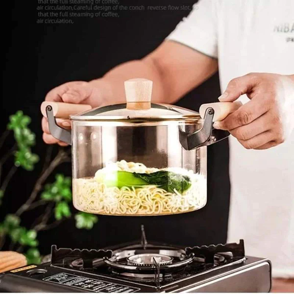 3.5 Litres Heavy duty glass cooking pot - Image 3