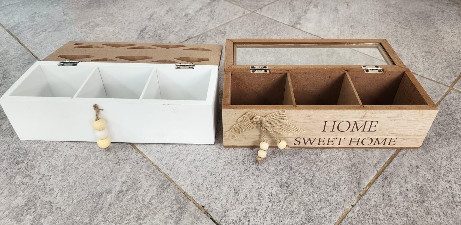 3 compartments / Slot wooden teabag / coffee organizer - Image 3